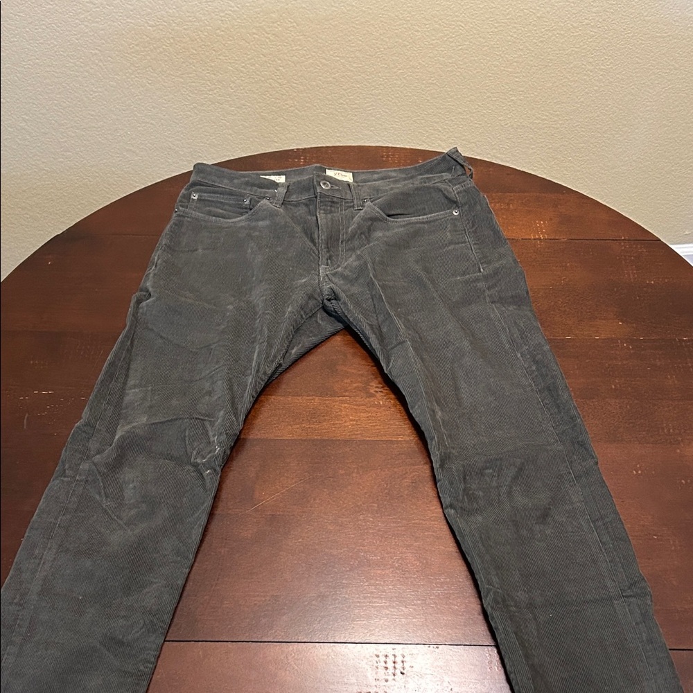 J. Crew Men's Charcoal Corduroy Pants